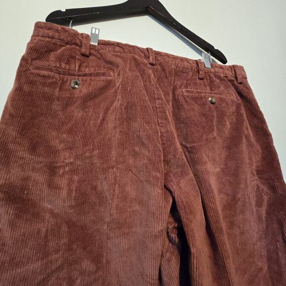 LL Bean Comfort Waist Straight Corduroy Pants Mens 38wx31L Brown Preppy 502864 - Picture 16 of 16
